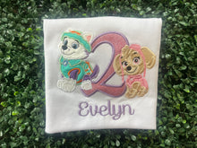 Custom birthday shirt | Liberty birthday shirt | patrol birthday shirt | embroidered birthday shirt | birthday themed shirt | Sky birthday shirt | Everest birthday shirt | Sky and Everest | Everest and Sky