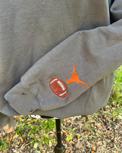 Hand Distressed Custom Longhorns Sweatshirt