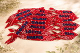 Custom Bandana Keychain | Personalized Name Keychain | Team Gifts | Backpack Clip Keychain | Custom Colors & Font