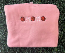 Basketball’s and bows Game Day Sweatshirt | basketball mom sweatshirt | croquette bows and basketballs sweatshirt | game day basketball sweatshirt