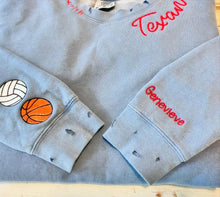 Hand Distressed Custom Texans Sweatshirt