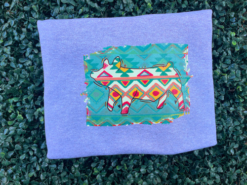 Aztec Show Pig Shirt