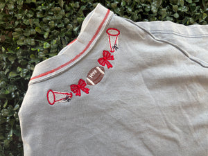 Footballs and bows Collar Sweatshirt or Shirt