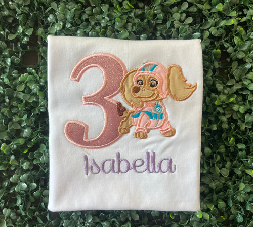 Custom birthday shirt | Liberty birthday shirt | patrol birthday shirt | embroidered birthday shirt | birthday themed shirt 