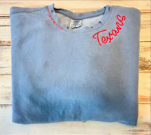 Hand Distressed Custom Texans Sweatshirt