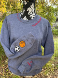 Hand Distressed Custom Mama Sweatshirt