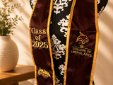 Custom Embroidered Graduation Stole (Customer Provided) | Personalized Graduation Stole | College & High School Graduation