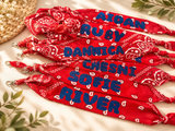Custom Bandana Keychain | Personalized Name Keychain | Team Gifts | Backpack Clip Keychain | Custom Colors & Font