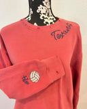 Hand Distressed Custom Texans Sweatshirt