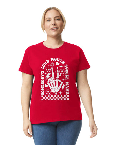 Loud Mouth Soccer Mom Skeleton shirt
