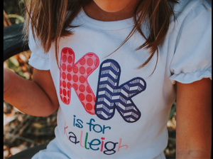 Alphabet shirt , school shirt
