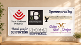 Custom printed banners on heavy-duty weather-resistant vinyl. Personalized for birthdays, businesses, schools, sports teams, sponsors, fundraisers, and events. Custom designs available.