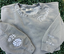 Hand Distressed Custom Texans Sweatshirt