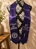 Custom Embroidered Graduation Stole (Customer Provided) | Personalized Graduation Stole | College & High School Graduation