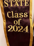 Custom Embroidered Graduation Stole (Customer Provided) | Personalized Graduation Stole | College & High School Graduation