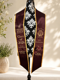 Custom Embroidered Graduation Stole (Customer Provided) | Personalized Graduation Stole | College & High School Graduation