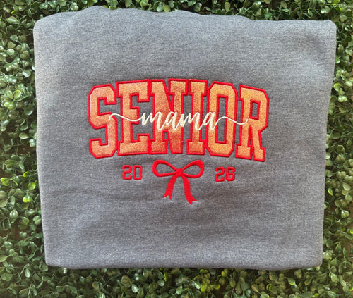 Senior Mama 2026 Bows Sweatshirt