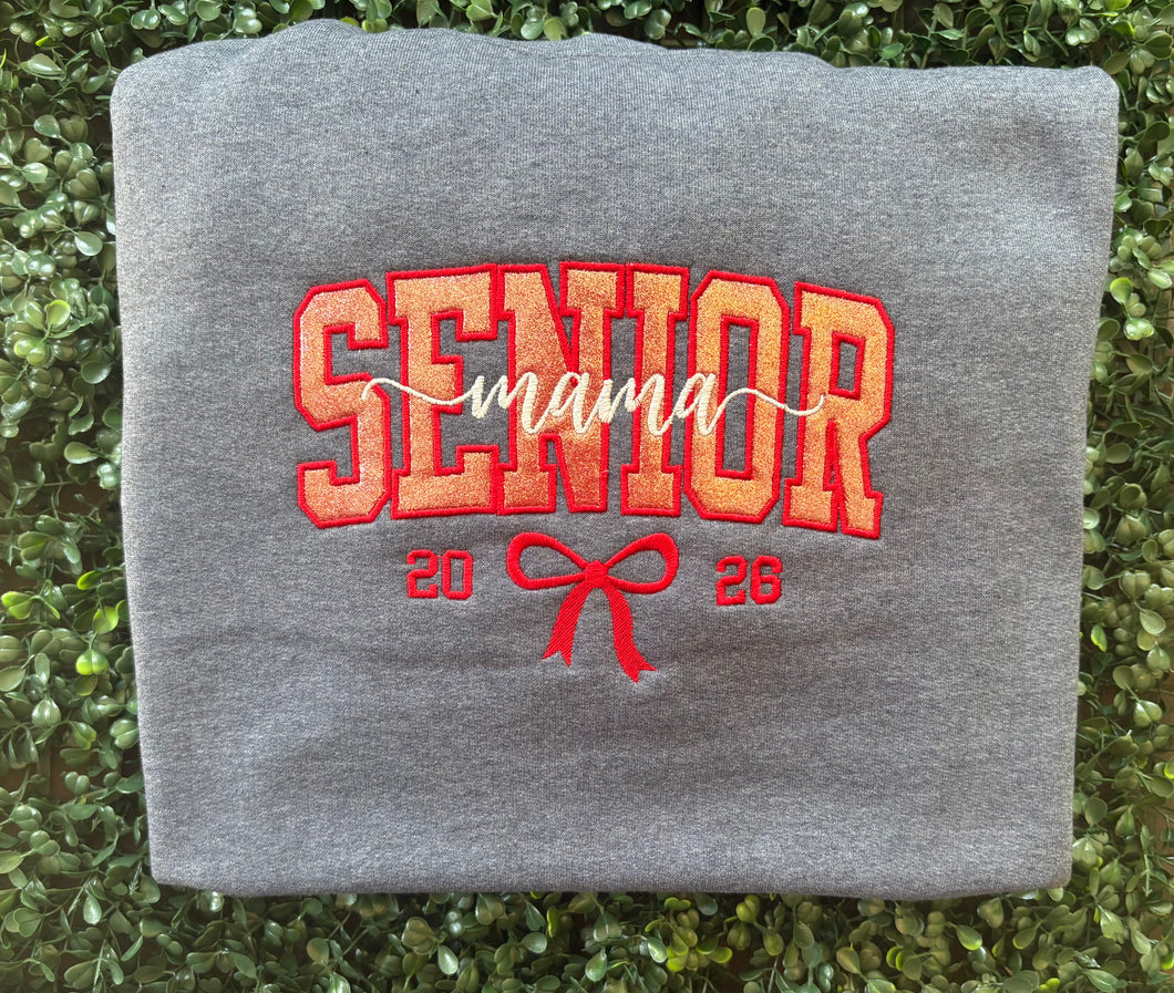 Senior Mama 2026 Bows Sweatshirt