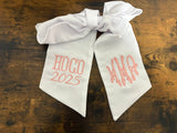 Custom Embroidered Bouquet Sash | Personalized Wedding Bouquet Ribbon | Monogrammed Bridal Bouquet Wrap | Custom Name Ribbon