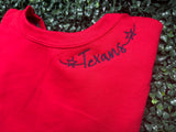 Texans stars Font Collar Shirt or Sweatshirt