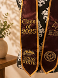 Custom Embroidered Graduation Stole (Customer Provided) | Personalized Graduation Stole | College & High School Graduation
