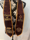 Custom Embroidered Graduation Stole (Customer Provided) | Personalized Graduation Stole | College & High School Graduation