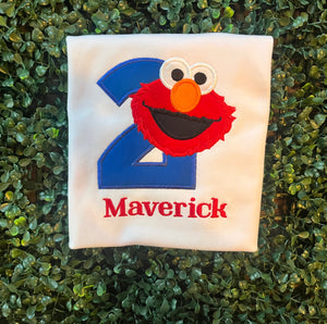 Red Monster Birthday shirt or bodysuit