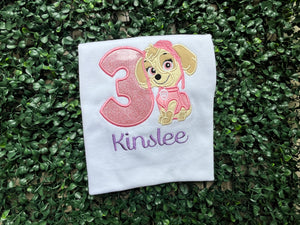 Custom Sky Birthday Shirt – Personalized Kids Birthday Party Tee - Patrol Birthday Shirt - Custom Birthday Shirt - Kids Birthday Shirt
