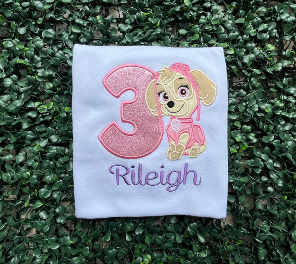 Custom Sky Birthday Shirt – Personalized Kids Birthday Party Tee - Patrol Birthday Shirt - Custom Birthday Shirt - Kids Birthday Shirt