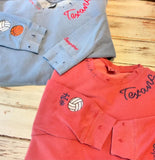 Hand Distressed Custom Texans Sweatshirt