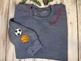 Hand Distressed Custom Mama Sweatshirt