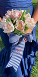 Custom Embroidered Bouquet Sash | Personalized Wedding Bouquet Ribbon | Monogrammed Bridal Bouquet Wrap | Custom Name Ribbon