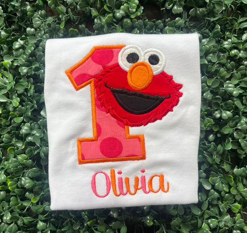 Girls Red Monster shirt, 2nd Birthday shirt
