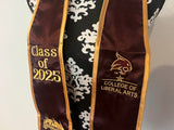 Custom Embroidered Graduation Stole (Customer Provided) | Personalized Graduation Stole | College & High School Graduation