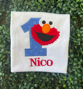 Red Monster Birthday shirt or bodysuit