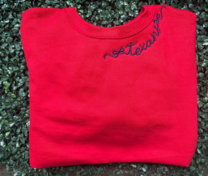 Texans Bow Font Collar Shirt or Sweatshirt