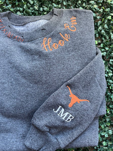 Custom Hook ‘Em Longhorns Sweatshirt