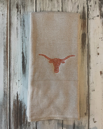 Texas Longhorn kitchen towel