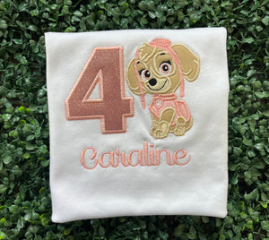 Custom Sky Birthday Shirt – Personalized Kids Birthday Party Tee - Patrol Birthday Shirt - Custom Birthday Shirt - Kids Birthday Shirt