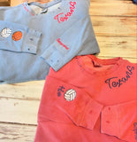 Hand Distressed Custom Texans Sweatshirt