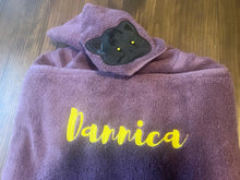 Black Cat Hooded Towel
