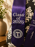 Custom Embroidered Graduation Stole (Customer Provided) | Personalized Graduation Stole | College & High School Graduation