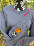 Hand Distressed Custom Mama Sweatshirt