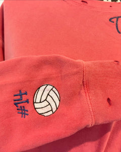 Hand Distressed Custom Texans Sweatshirt