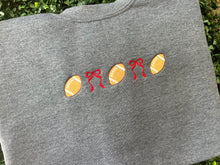 Footballs and bows Game Day Sweatshirt | football mom sweatshirt | croquette bows and footballs sweatshirt | game day football sweatshirt