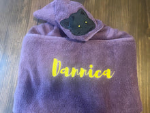 Black Cat Hooded Towel