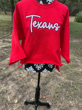 Cropped Texans Puff Embroidered Sweatshirt