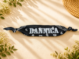 Custom Bandana Keychain | Personalized Name Keychain | Team Gifts | Backpack Clip Keychain | Custom Colors & Font