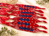 Custom Bandana Keychain | Personalized Name Keychain | Team Gifts | Backpack Clip Keychain | Custom Colors & Font