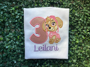 Custom Sky Birthday Shirt – Personalized Kids Birthday Party Tee - Patrol Birthday Shirt - Custom Birthday Shirt - Kids Birthday Shirt